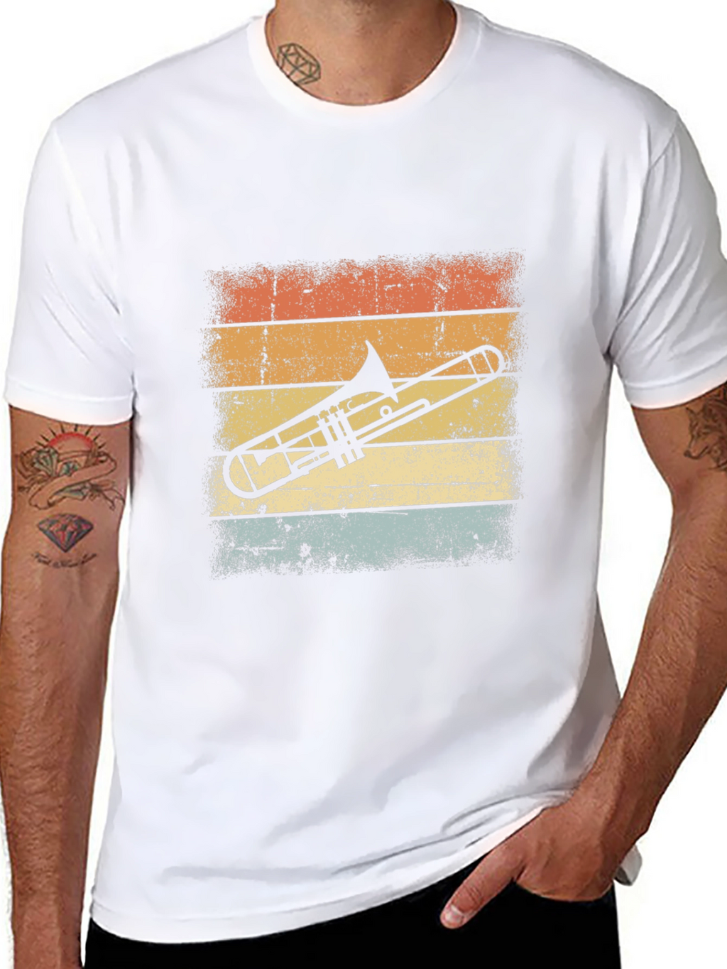 Retro Trombone Graphic Tee