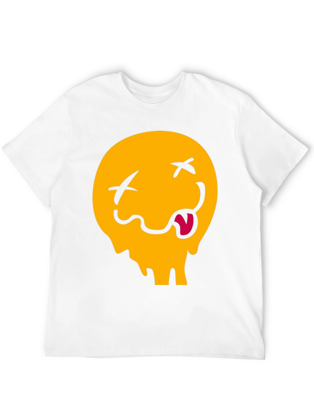 Meltdown Emoji Graphic Tee - Casual Black T-Shirt