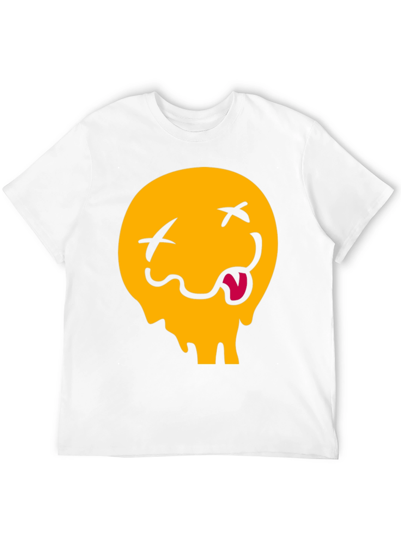 Meltdown Emoji Graphic Tee - Casual Black T-Shirt