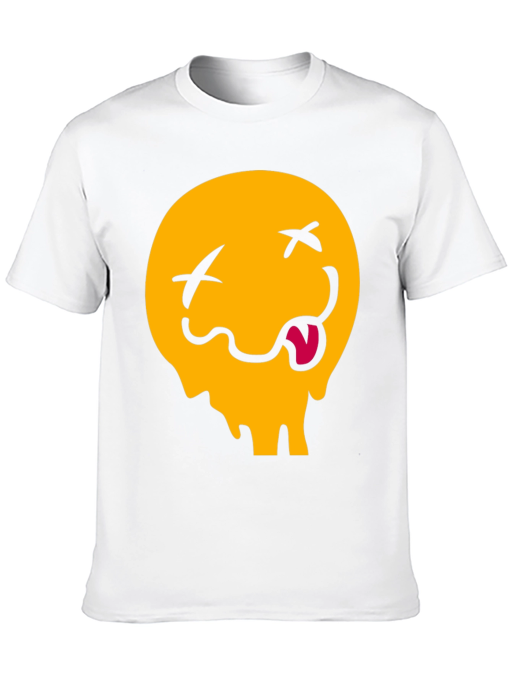 Meltdown Emoji Graphic Tee - Casual Black T-Shirt