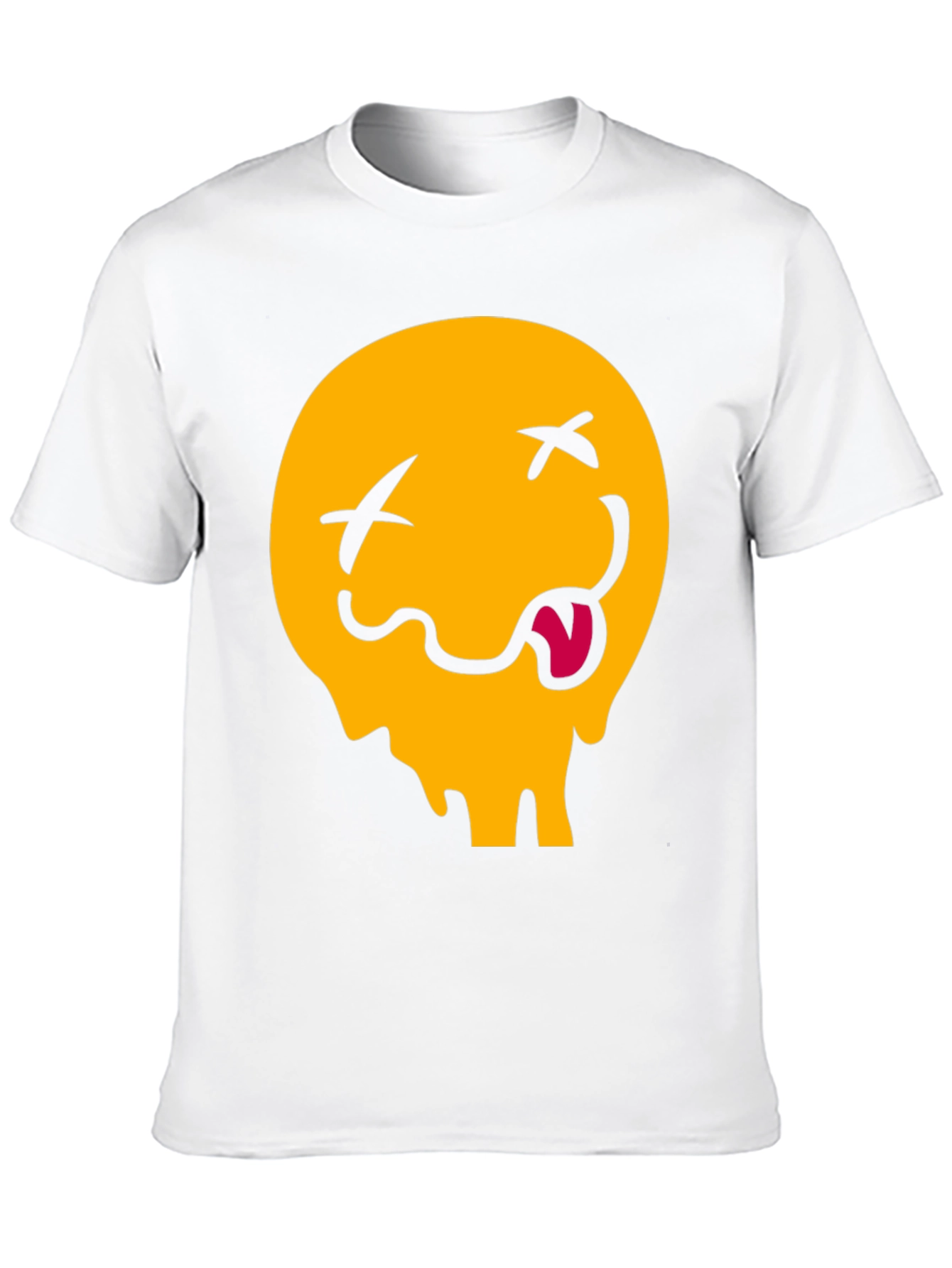 Meltdown Emoji Graphic Tee - Casual Black T-Shirt