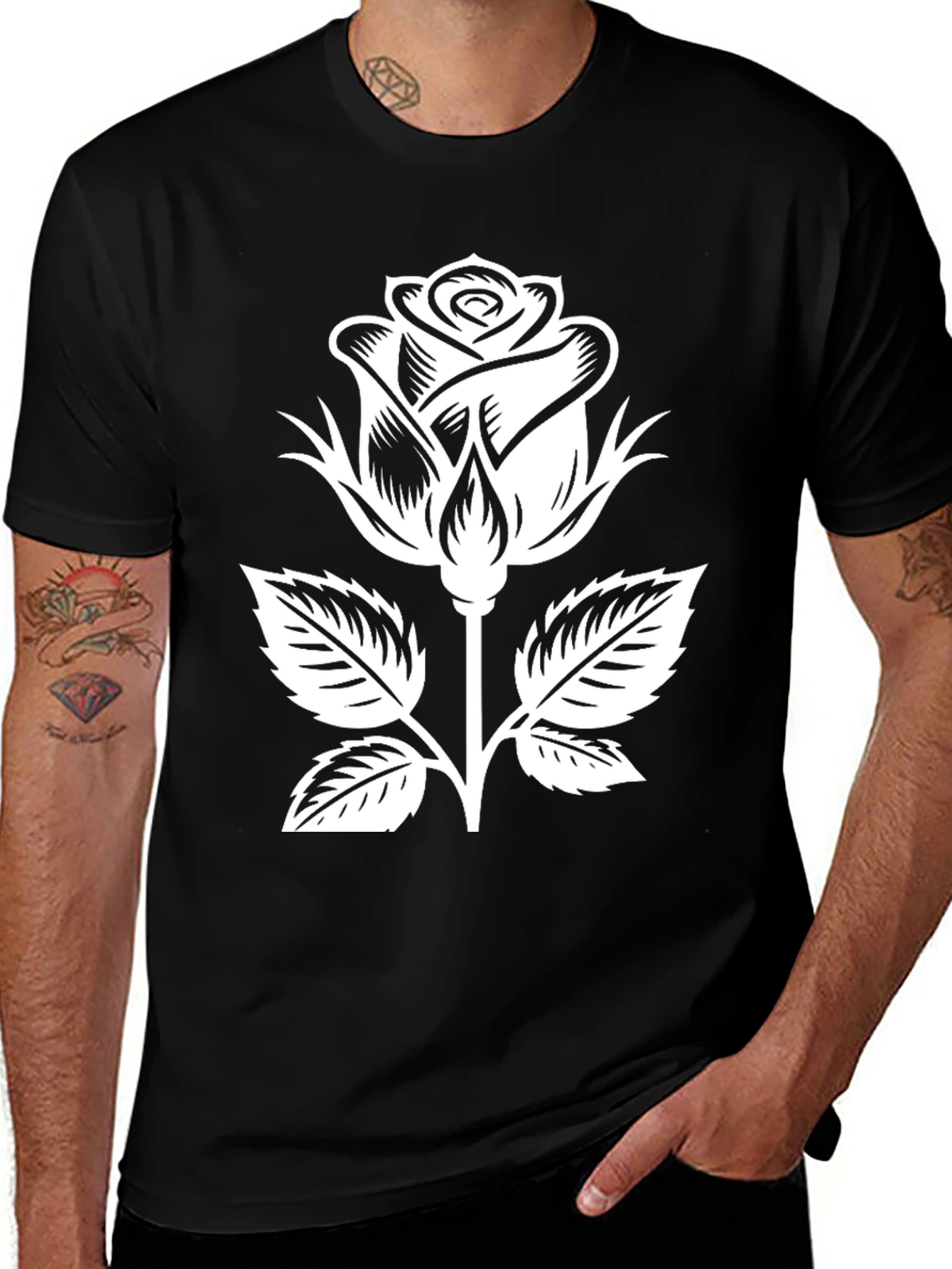 Black Rose Graphic T-Shirt