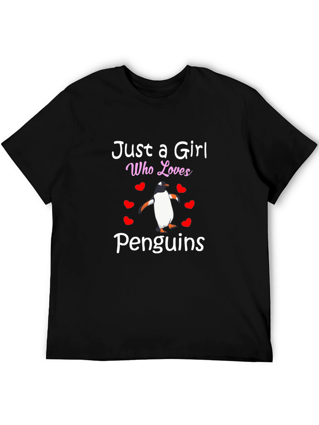 Just A Girl Who Loves Penguins Graphic Tee
