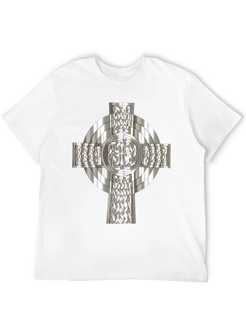 Celtic Cross Graphic Tee - Black Cotton Blend