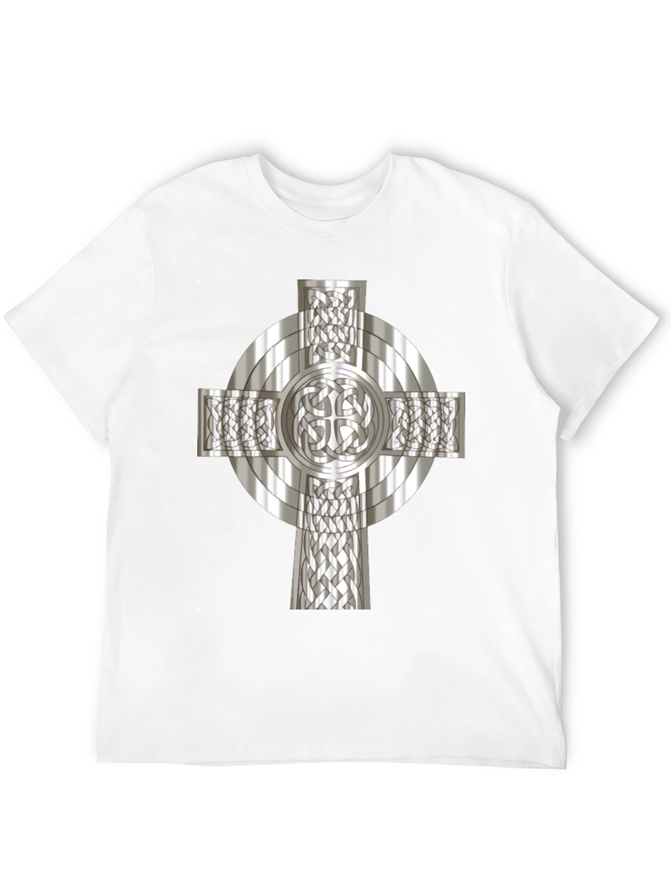 Celtic Cross Graphic Tee - Black Cotton Blend