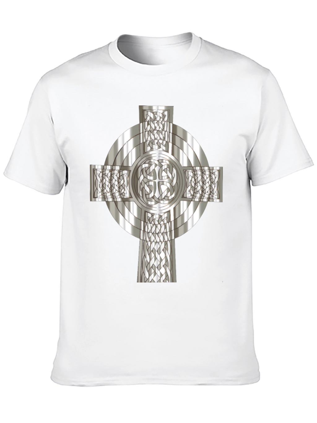 Celtic Cross Graphic Tee - Black Cotton Blend