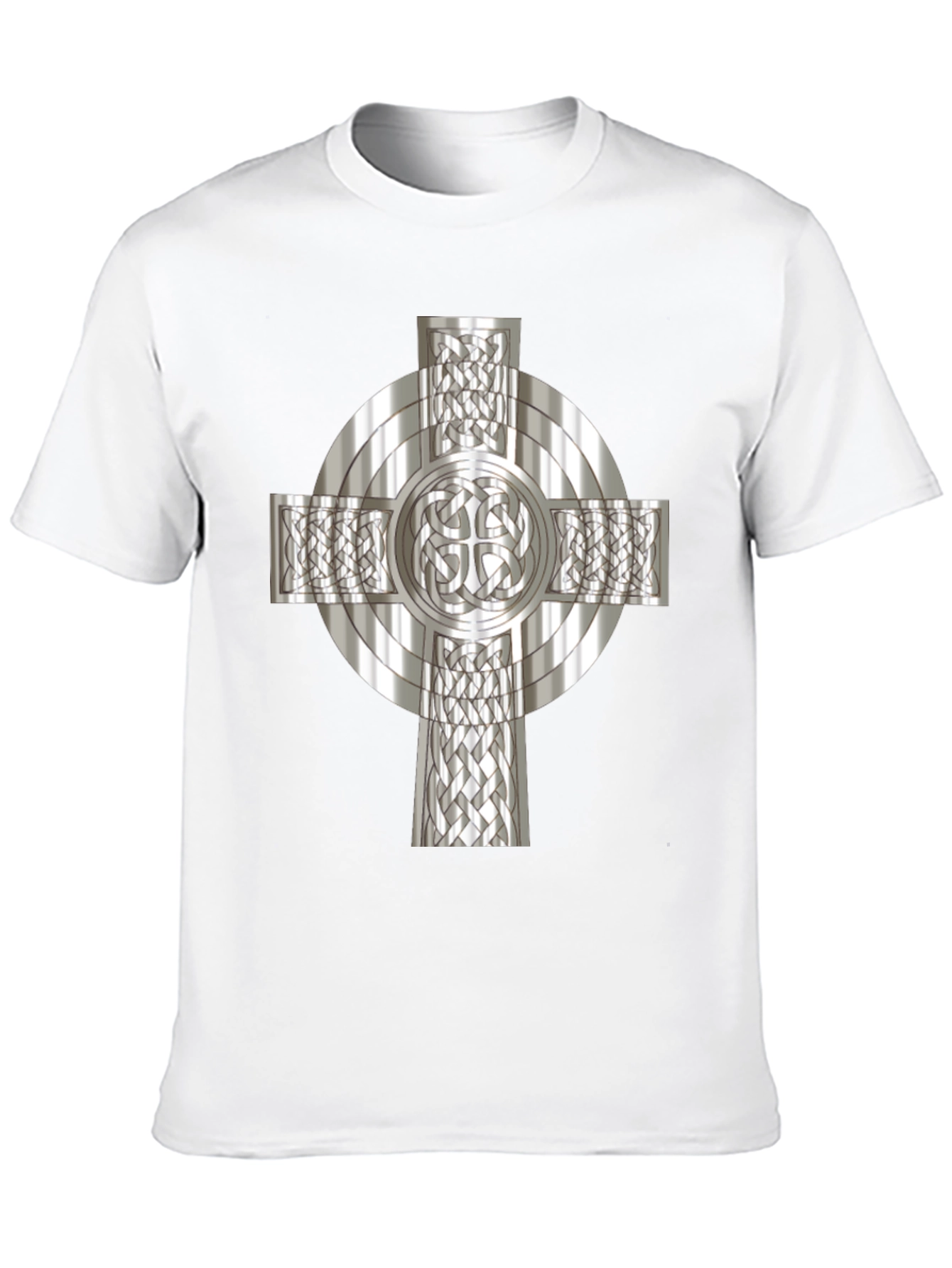 Celtic Cross Graphic Tee - Black Cotton Blend
