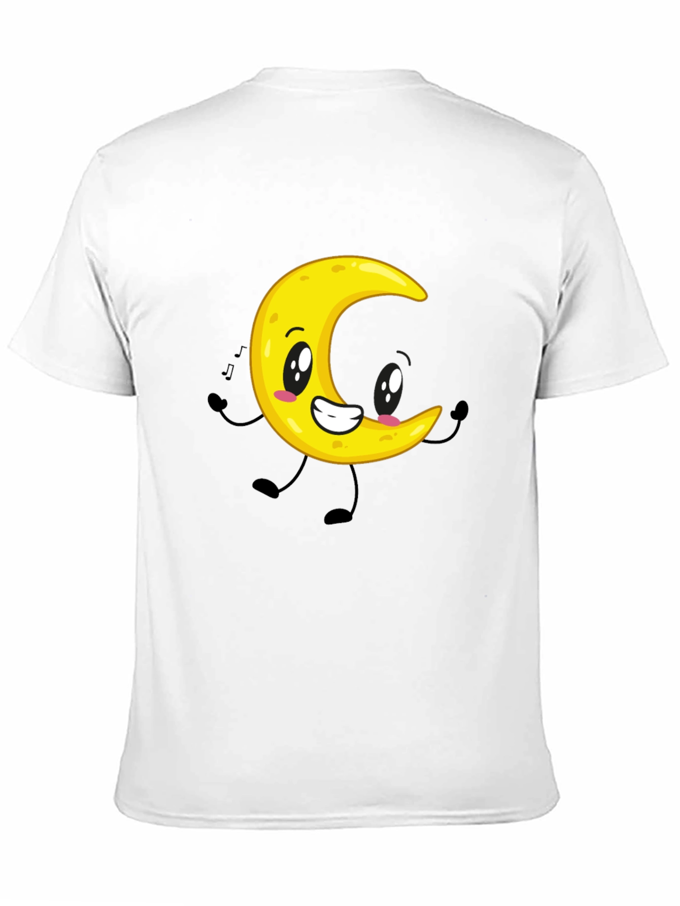 Cartoon Moon Graphic Black T-Shirt