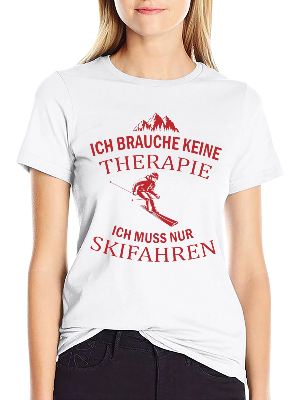 Ski Therapy T-Shirt - Funny Skiing Gift Tee