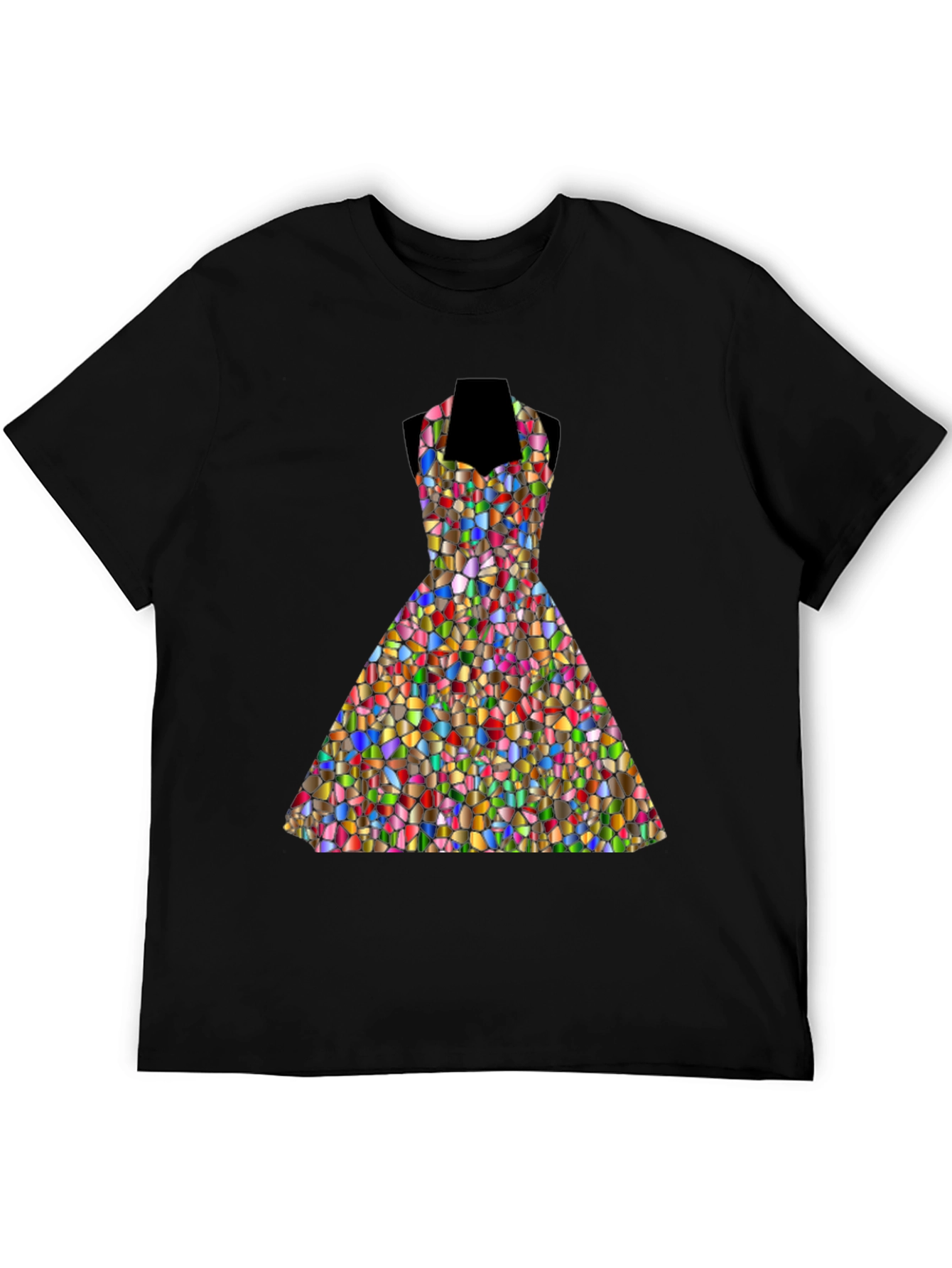 Stained Glass Dress Graphic Tee - Unique Design