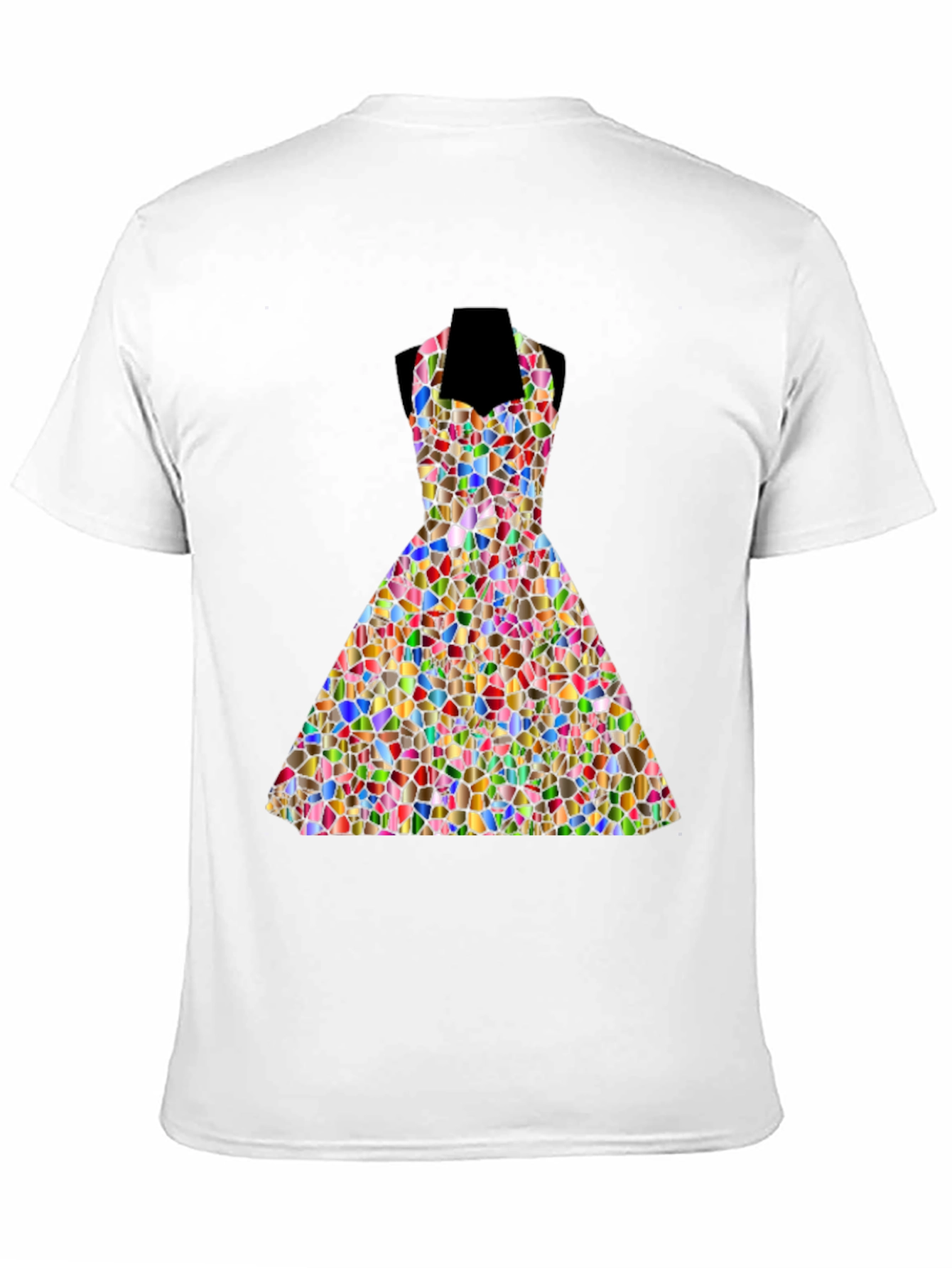 Stained Glass Dress Graphic Tee - Unique Design