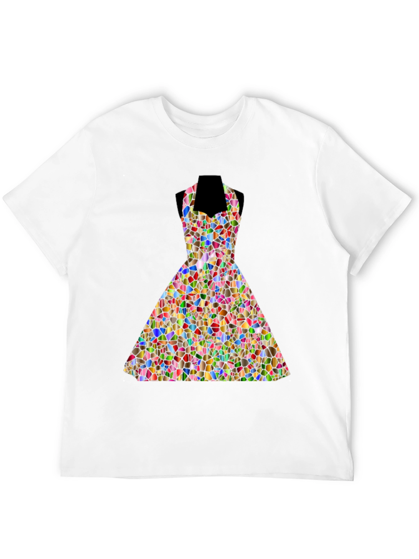 Stained Glass Dress Graphic Tee - Unique Design