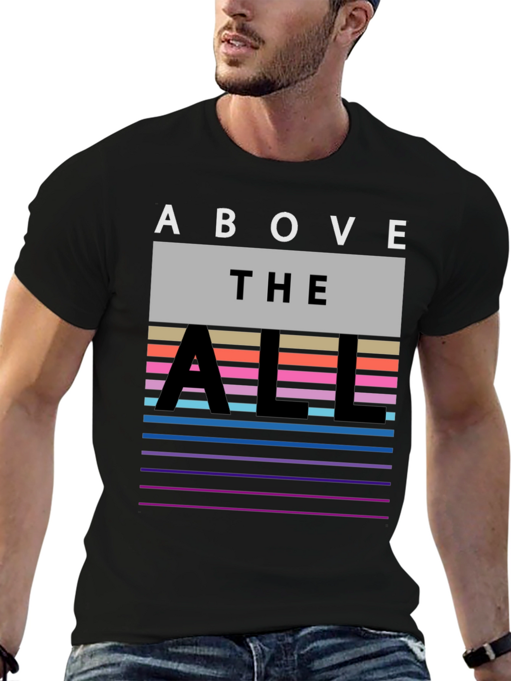 Above the All Graphic Tee - Mens Black T-Shirt
