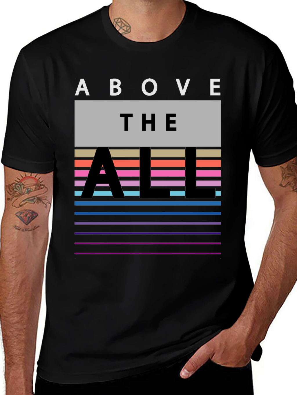 Above the All Graphic Tee - Mens Black T-Shirt