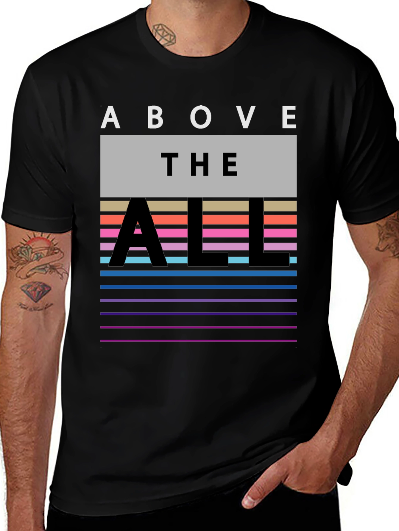 Above the All Graphic Tee - Mens Black T-Shirt