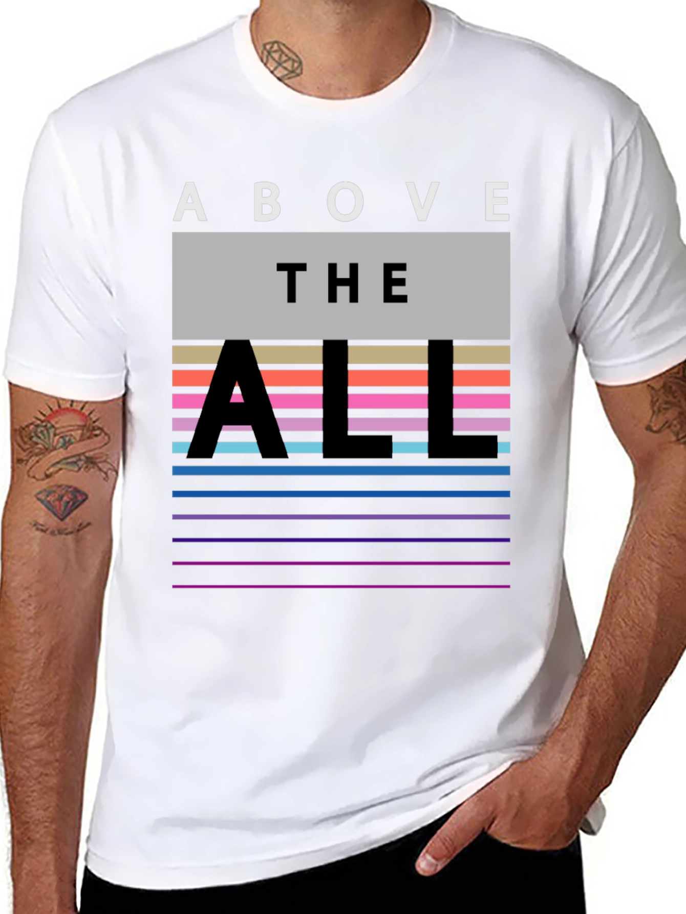 Above the All Graphic Tee - Mens Black T-Shirt