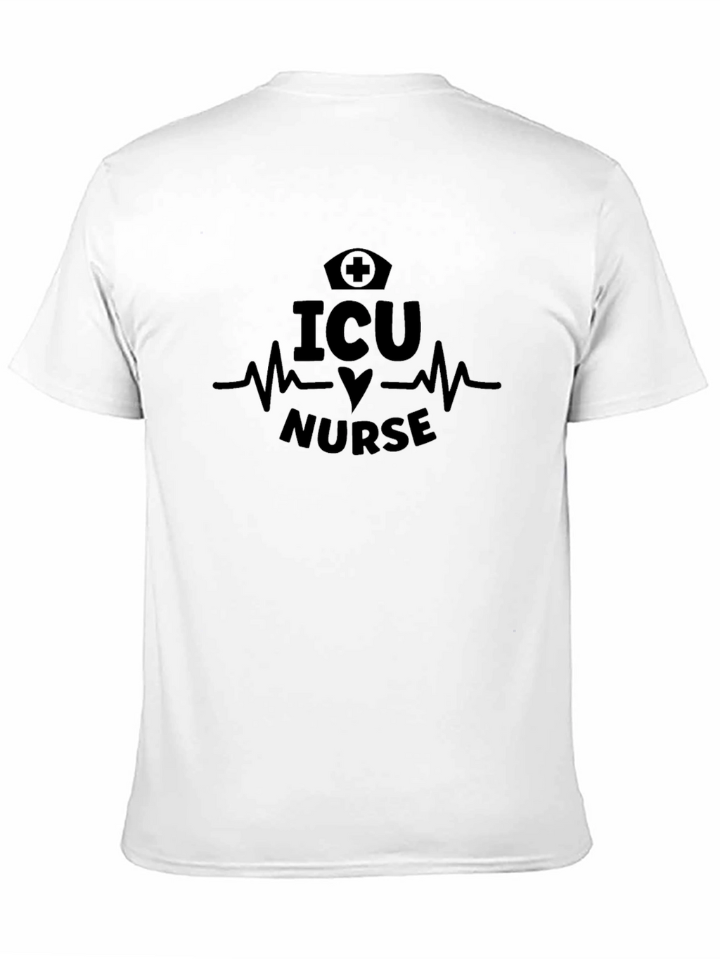 ICU Nurse Graphic Tee - Heartbeat Design