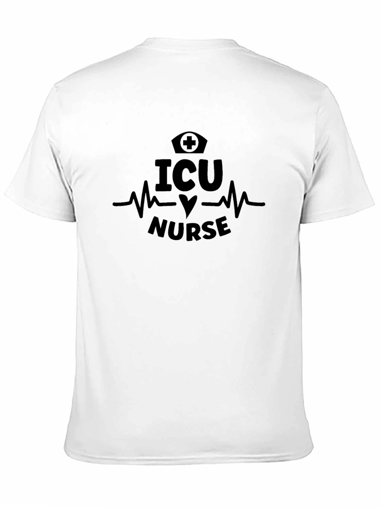 ICU Nurse Graphic Tee - Heartbeat Design
