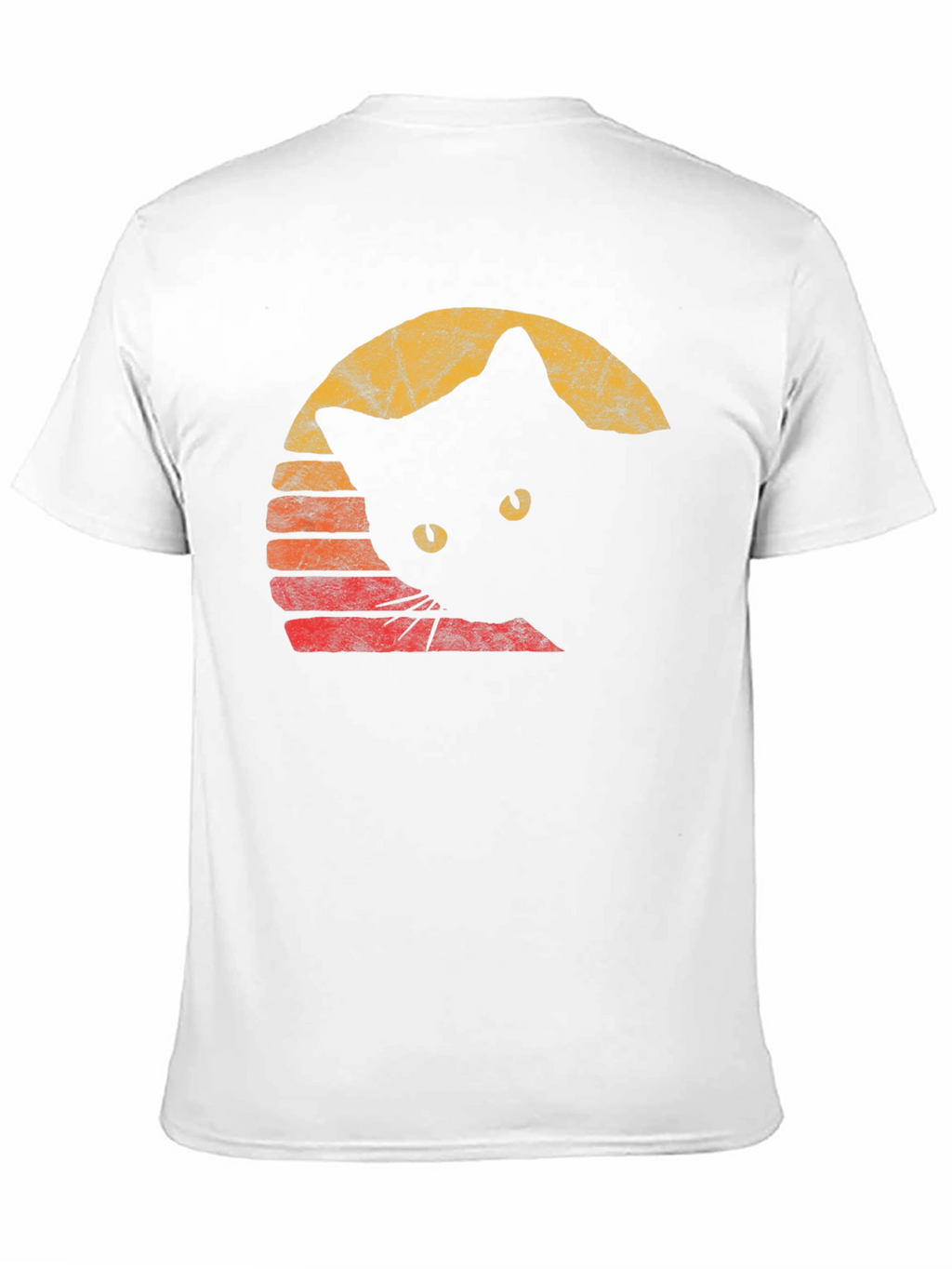 Retro Cat Graphic Tee - Black Cotton Comfort