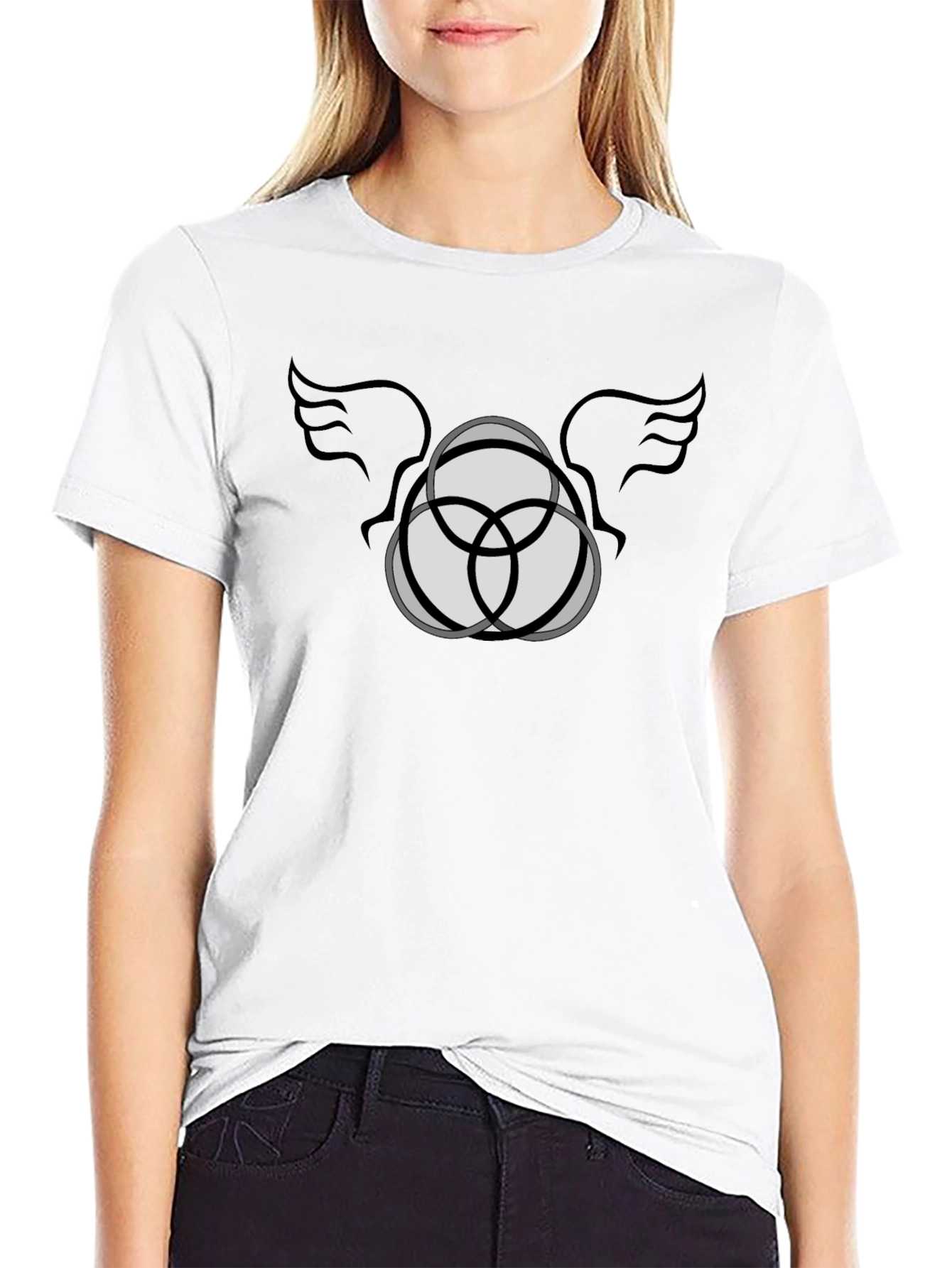 Abstract Wings T-Shirt - Modern Graphic Tee