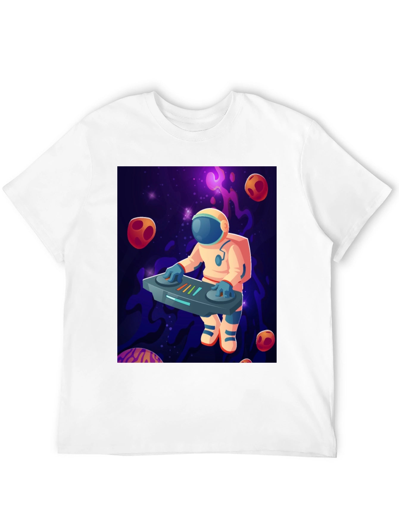Astronaut DJ Graphic T-Shirt - Space Music Lover Tee