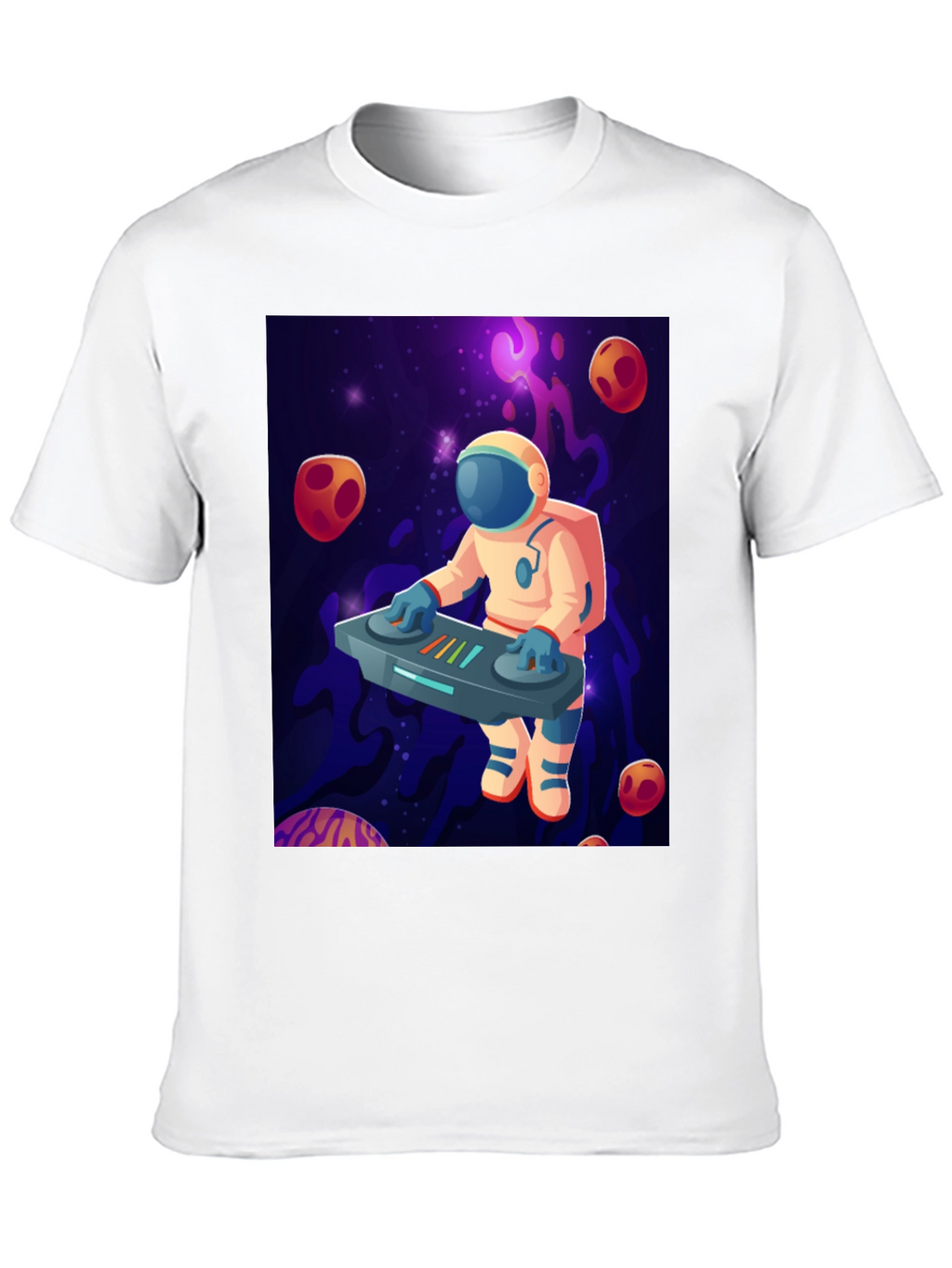 Astronaut DJ Graphic T-Shirt - Space Music Lover Tee