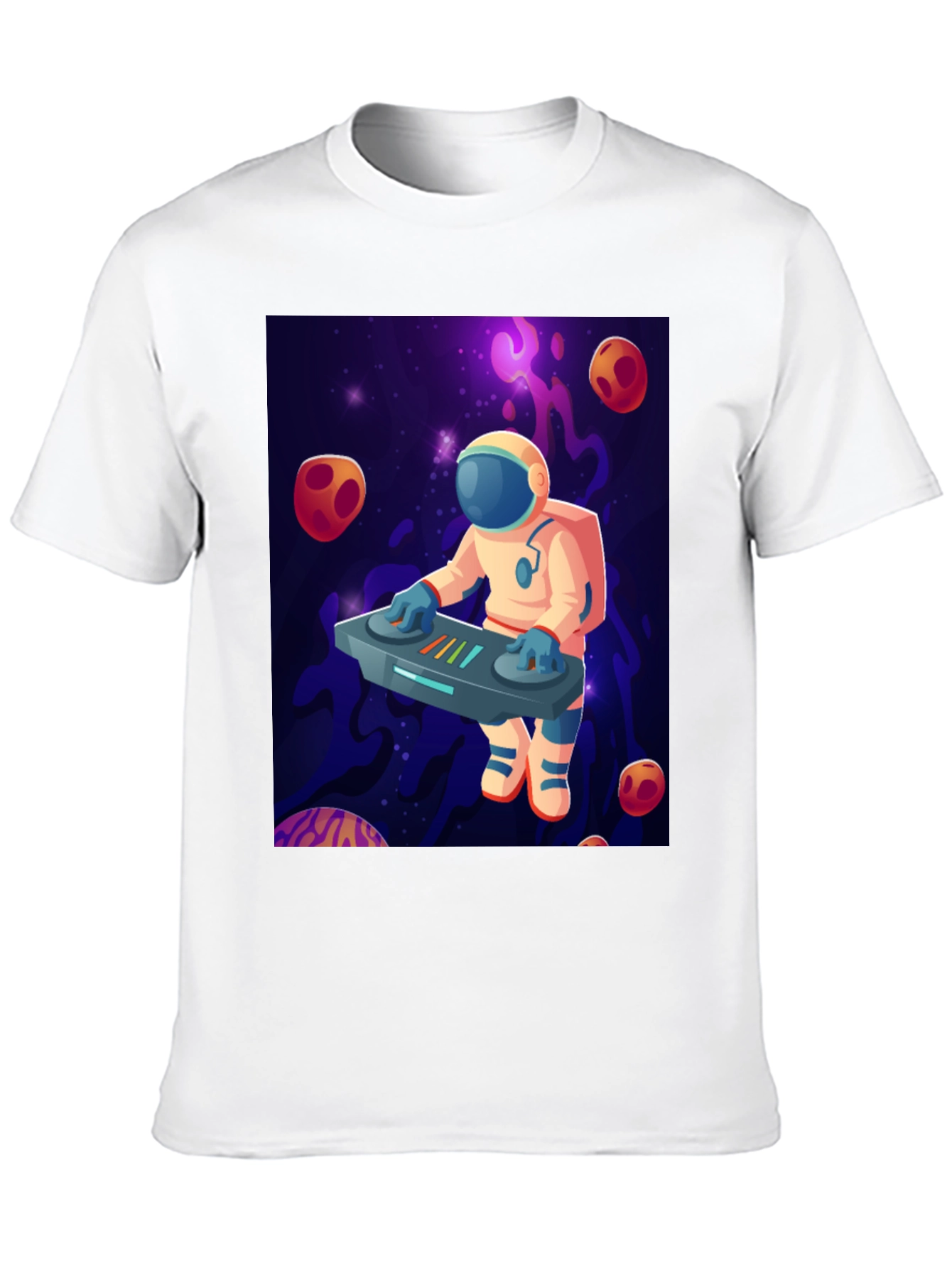 Astronaut DJ Graphic T-Shirt - Space Music Lover Tee