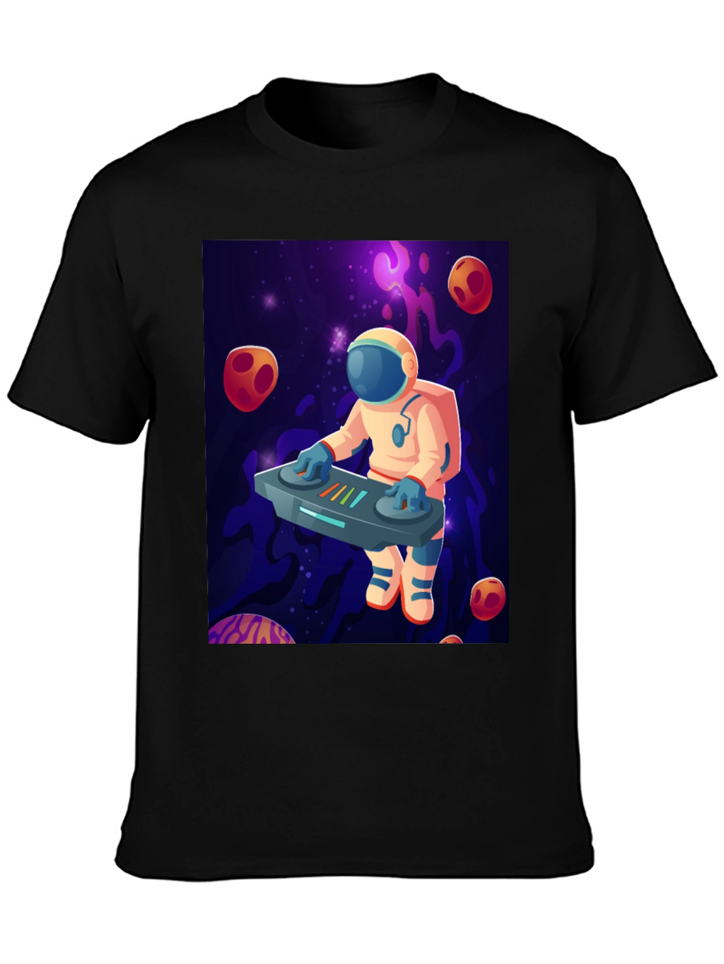 Astronaut DJ Graphic T-Shirt - Space Music Lover Tee