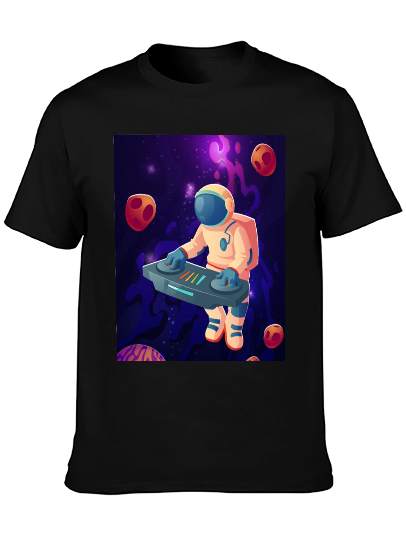 Astronaut DJ Graphic T-Shirt - Space Music Lover Tee