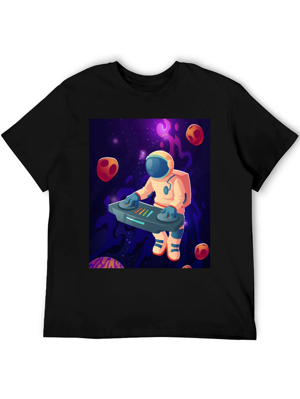 Astronaut DJ Graphic T-Shirt - Space Music Lover Tee