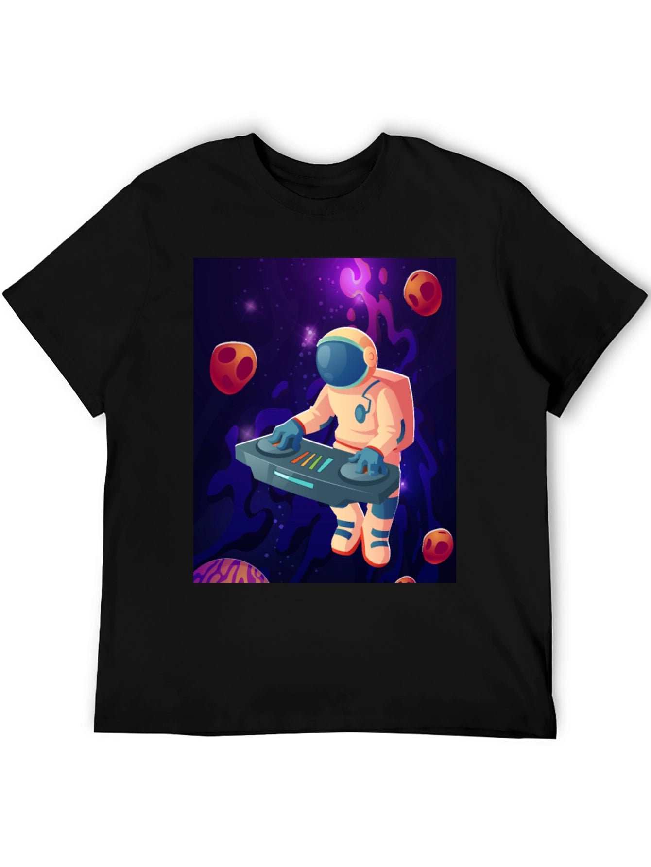 Astronaut DJ Graphic T-Shirt - Space Music Lover Tee