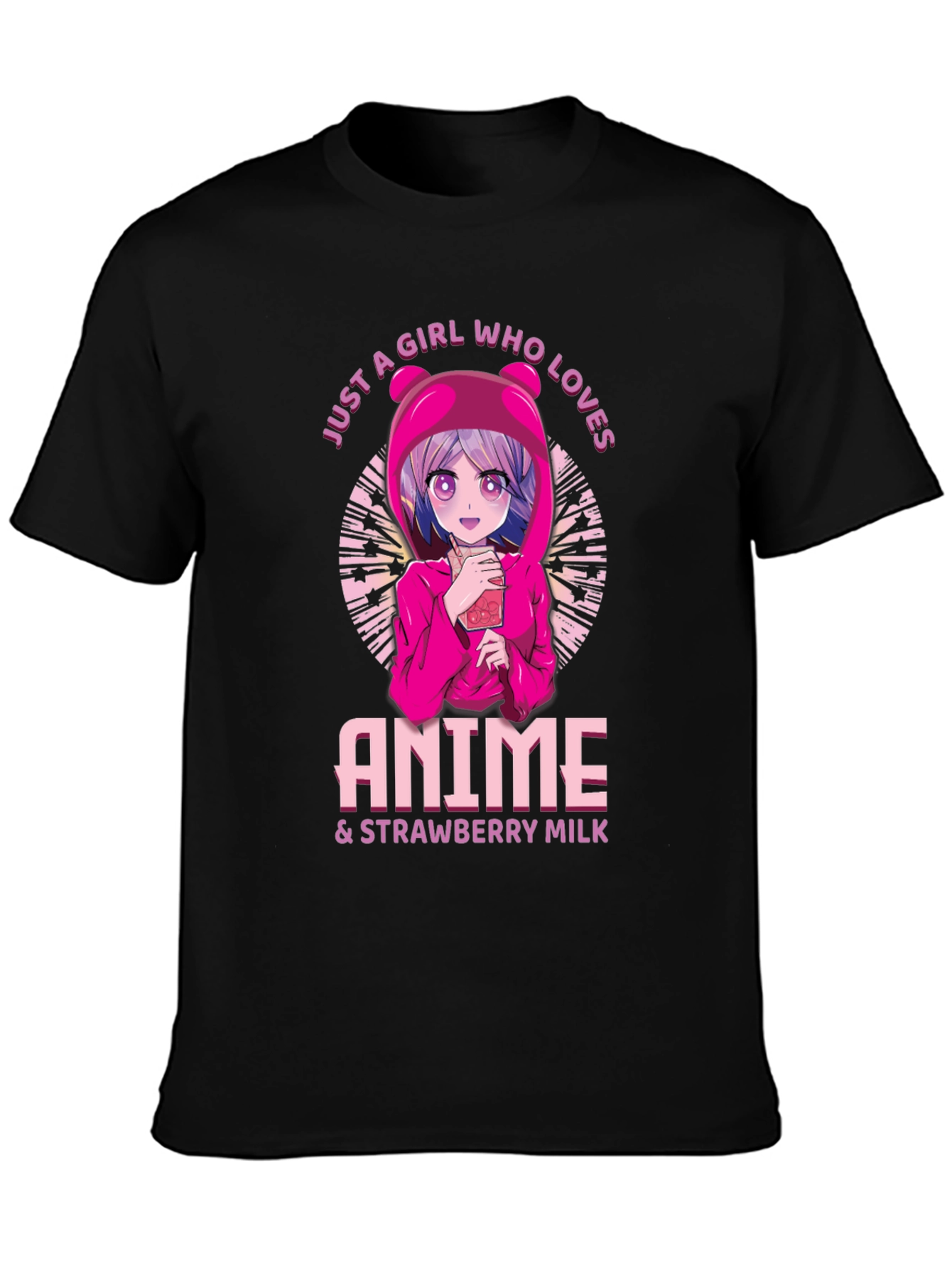 Anime & Strawberry Milk Graphic Tee