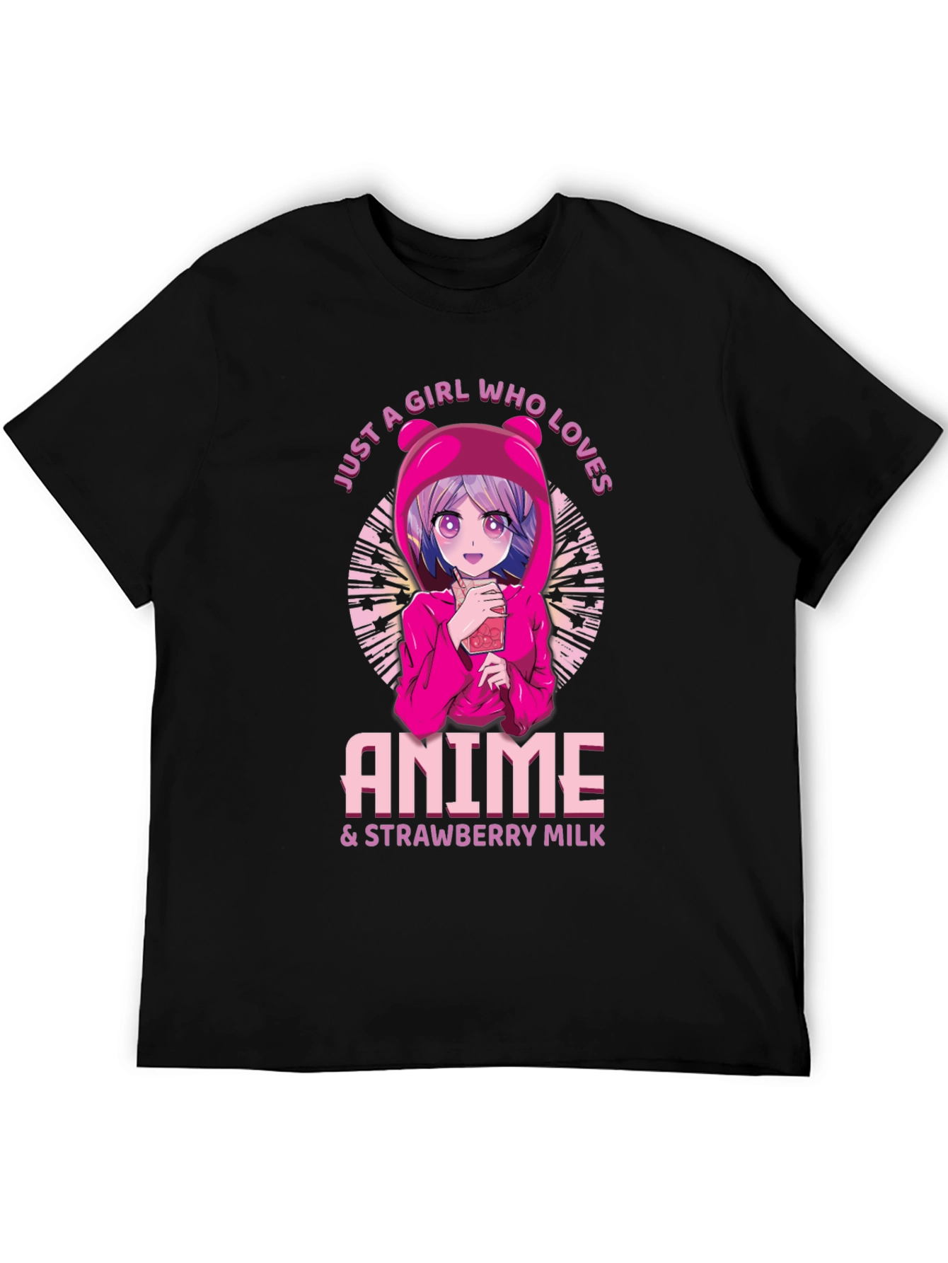 Anime & Strawberry Milk Graphic Tee