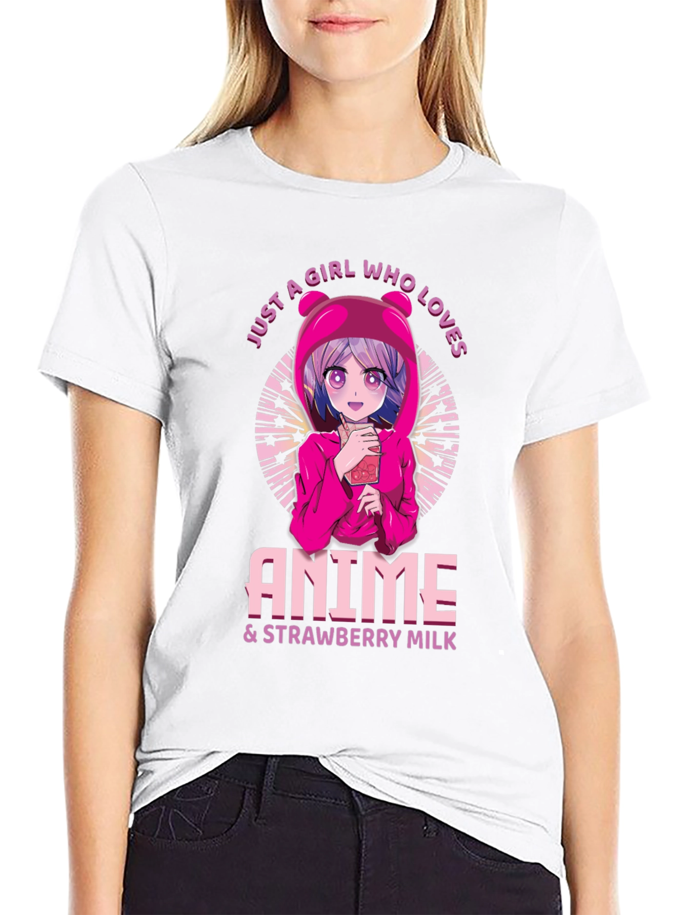 Anime & Strawberry Milk Graphic Tee