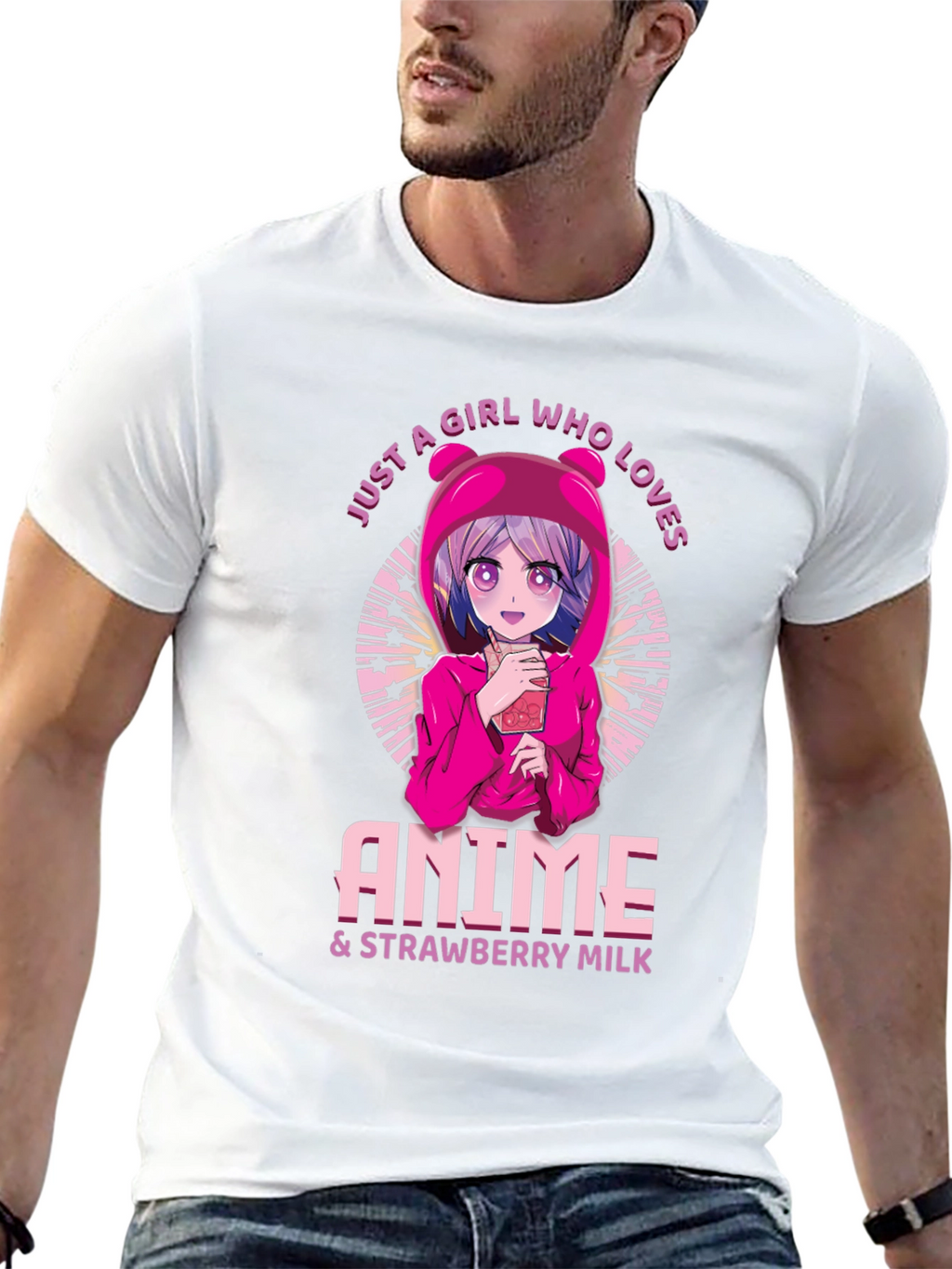 Anime & Strawberry Milk Graphic Tee