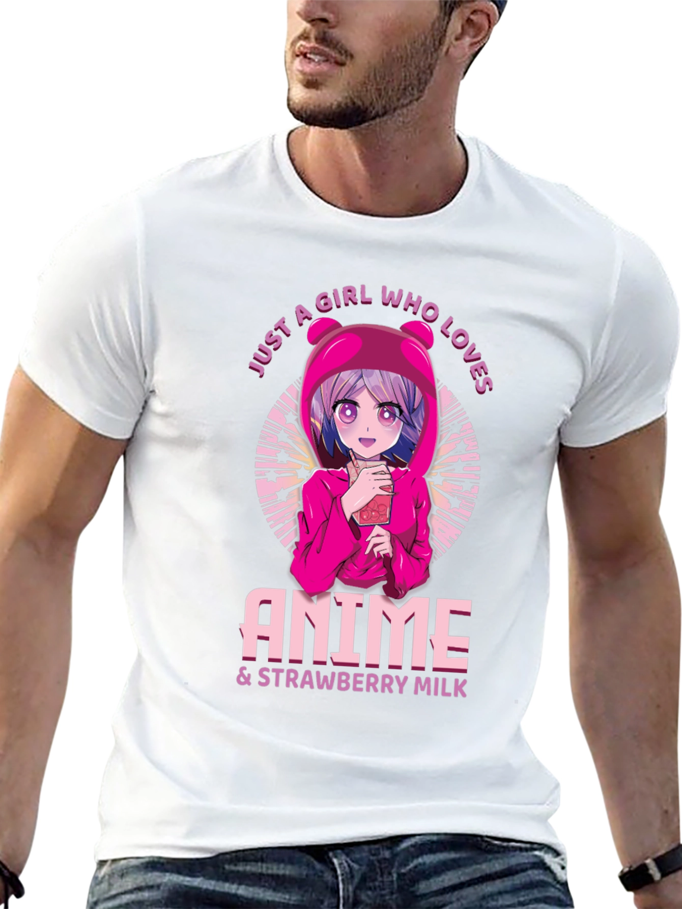 Anime & Strawberry Milk Graphic Tee