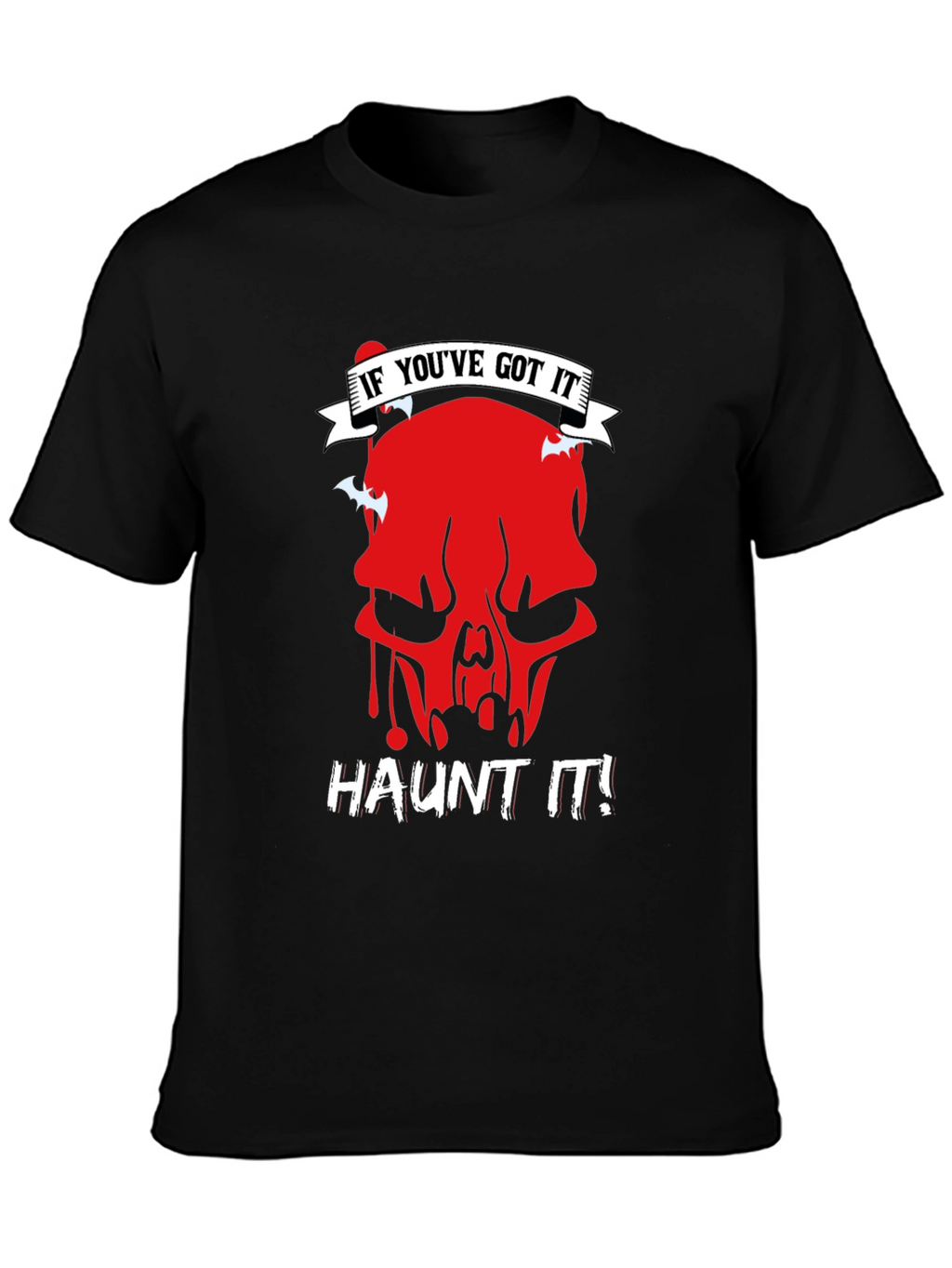 Haunt It Graphic Tee - Skull Halloween Shirt