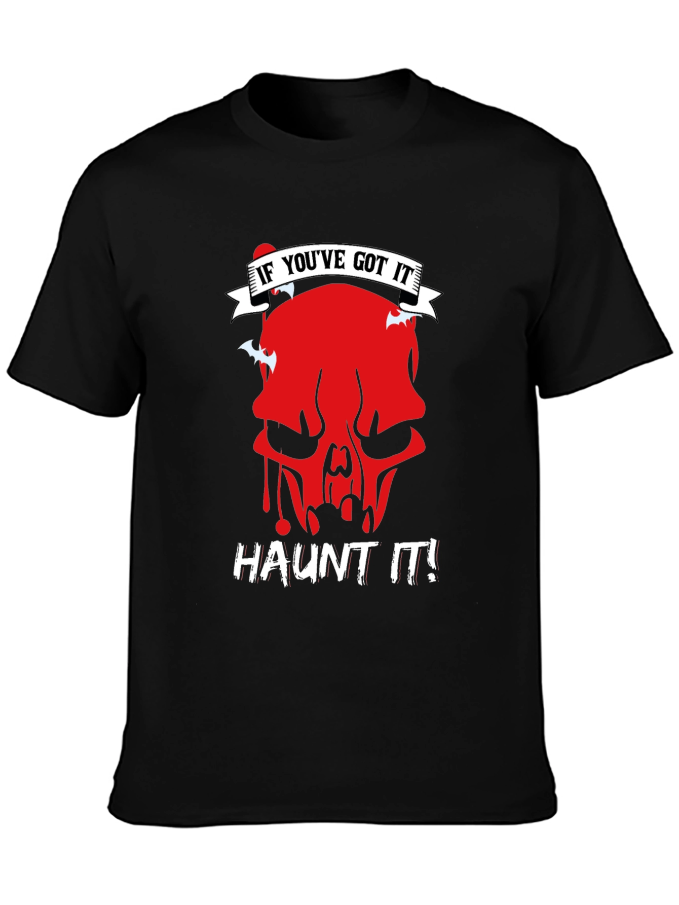 Haunt It Graphic Tee - Skull Halloween Shirt