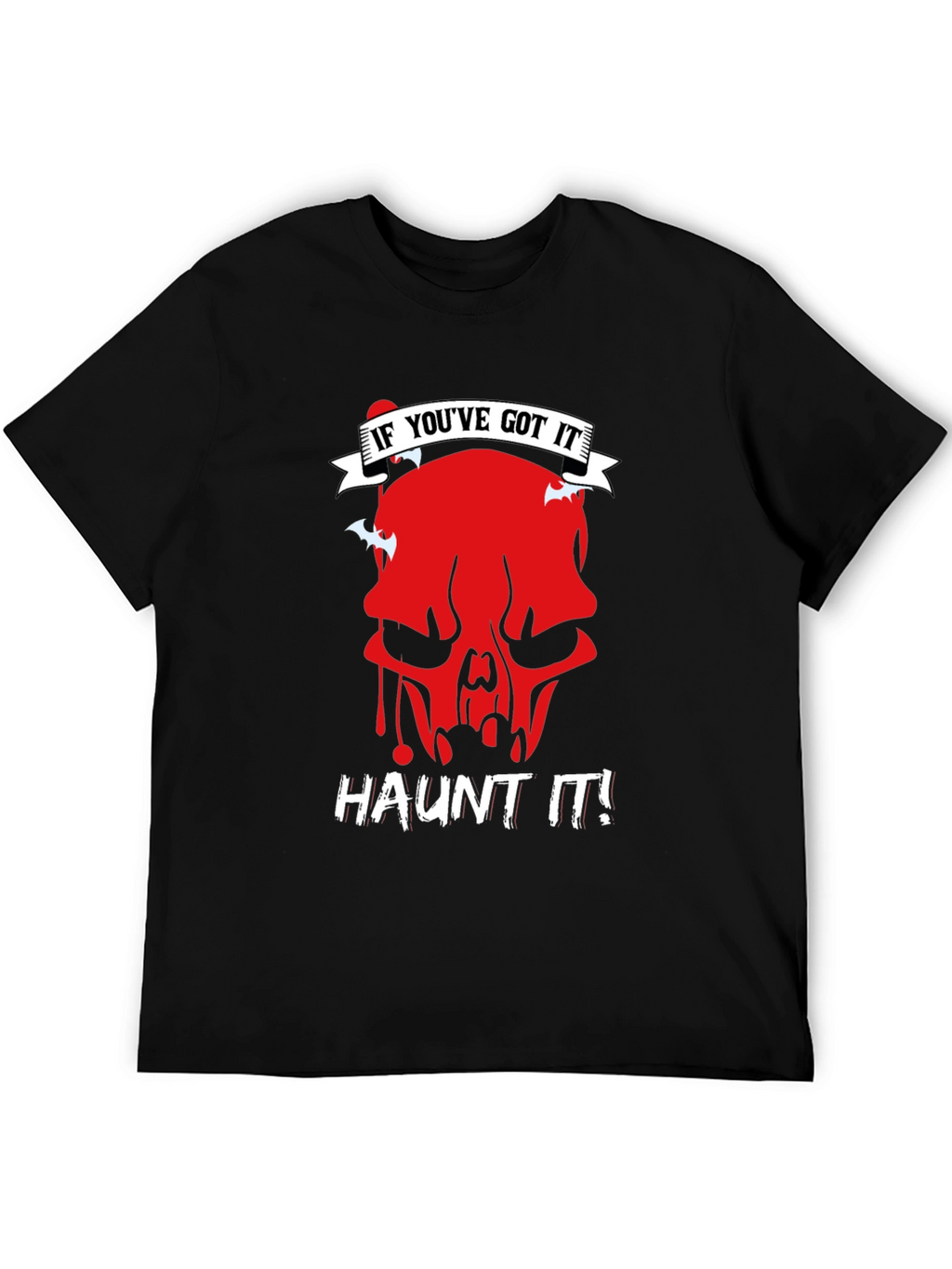 Haunt It Graphic Tee - Skull Halloween Shirt