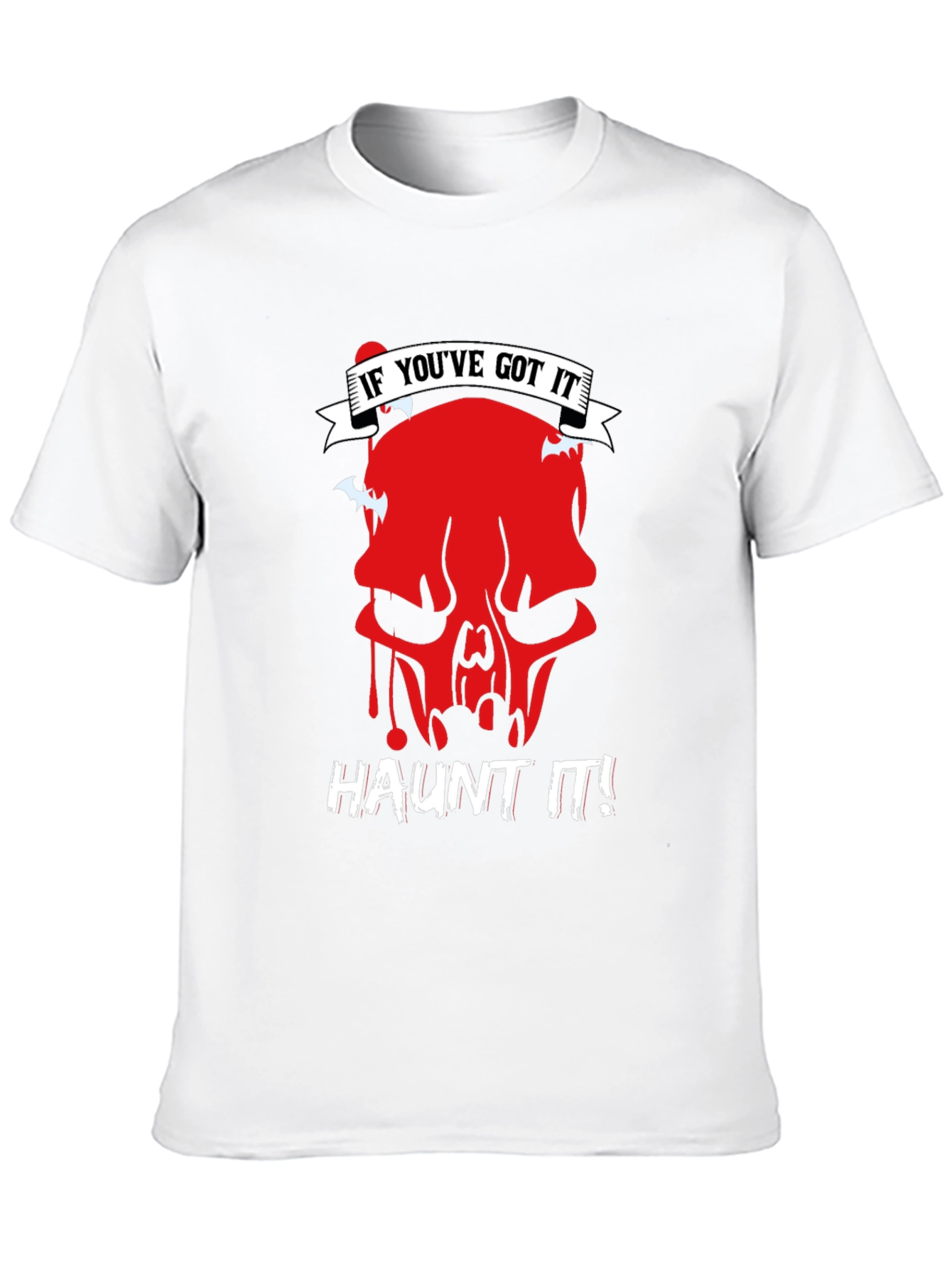 Haunt It Graphic Tee - Skull Halloween Shirt
