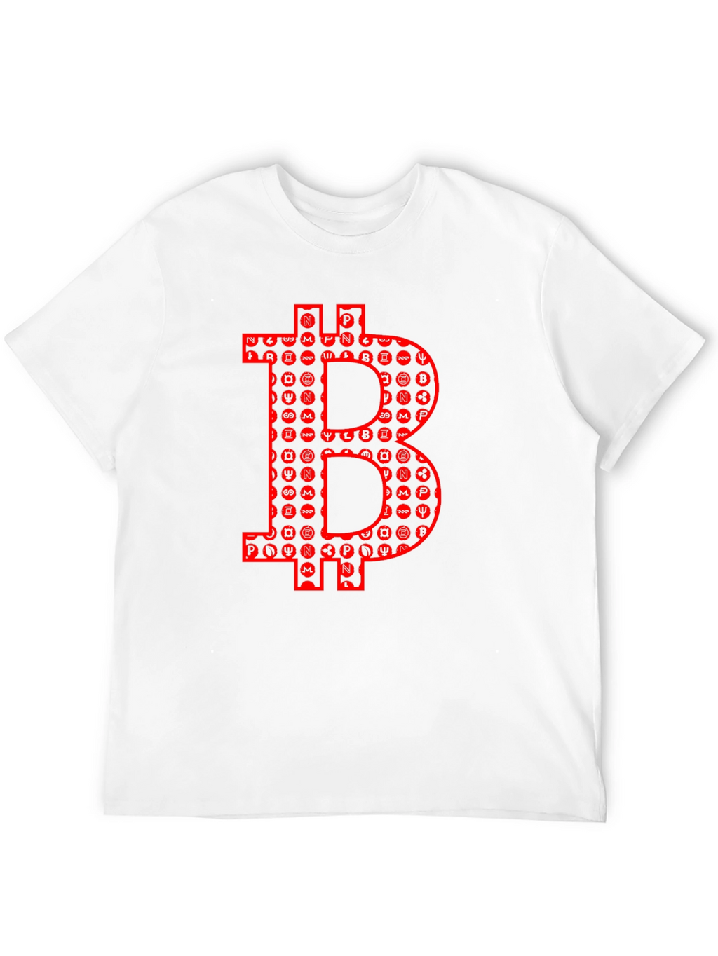 Bitcoin Crypto T-Shirt - Red Bitcoin Symbol Design