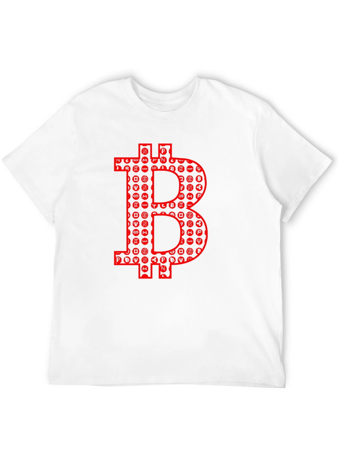 Bitcoin Crypto T-Shirt - Red Bitcoin Symbol Design