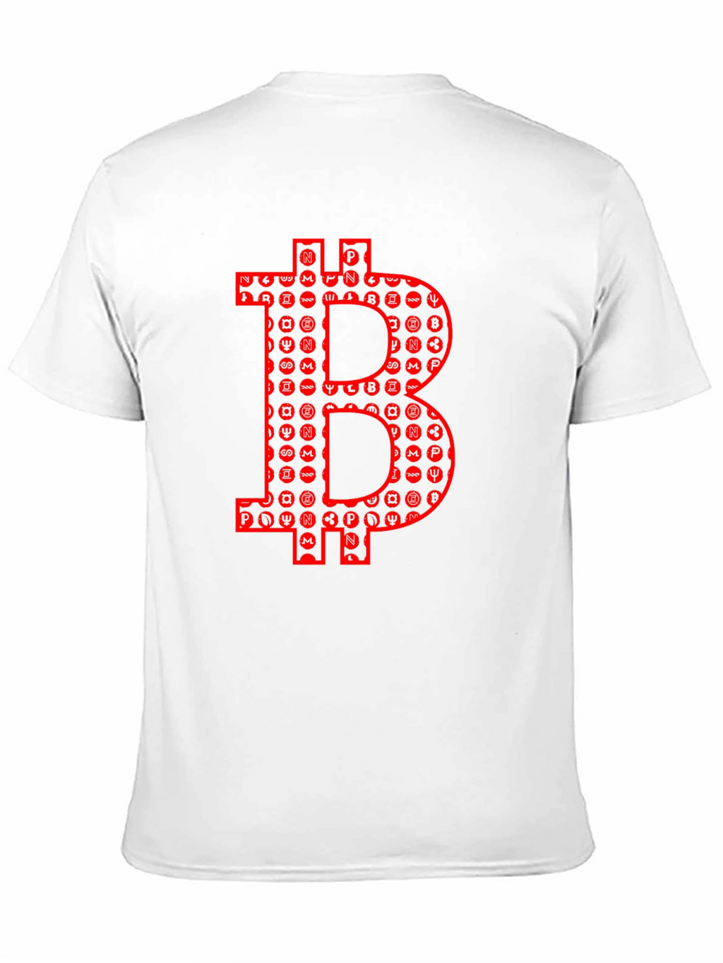 Bitcoin Crypto T-Shirt - Red Bitcoin Symbol Design