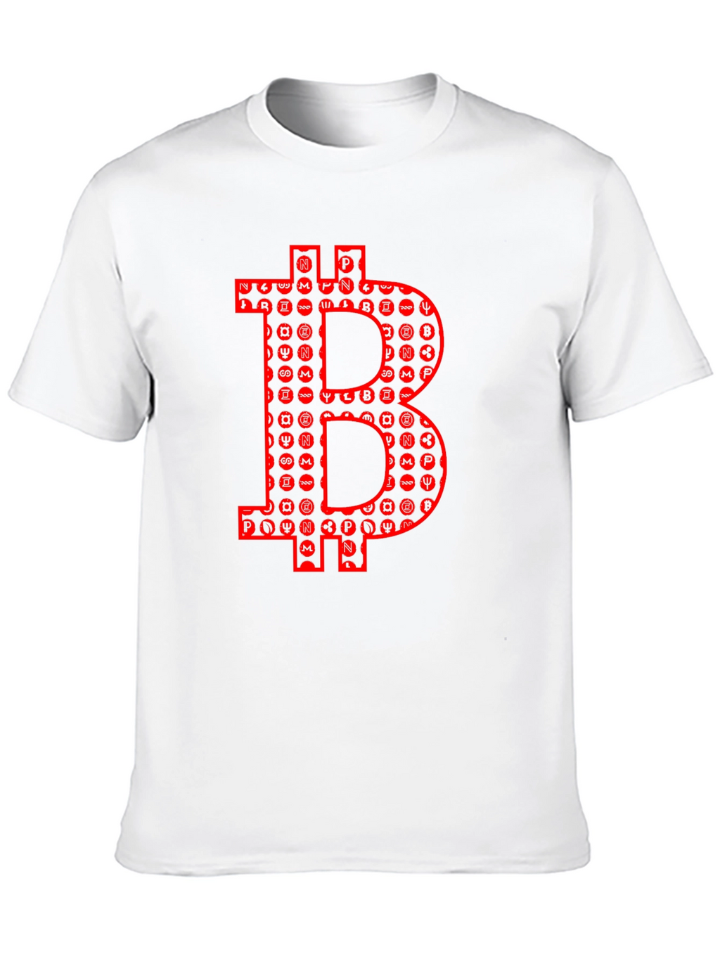 Bitcoin Crypto T-Shirt - Red Bitcoin Symbol Design