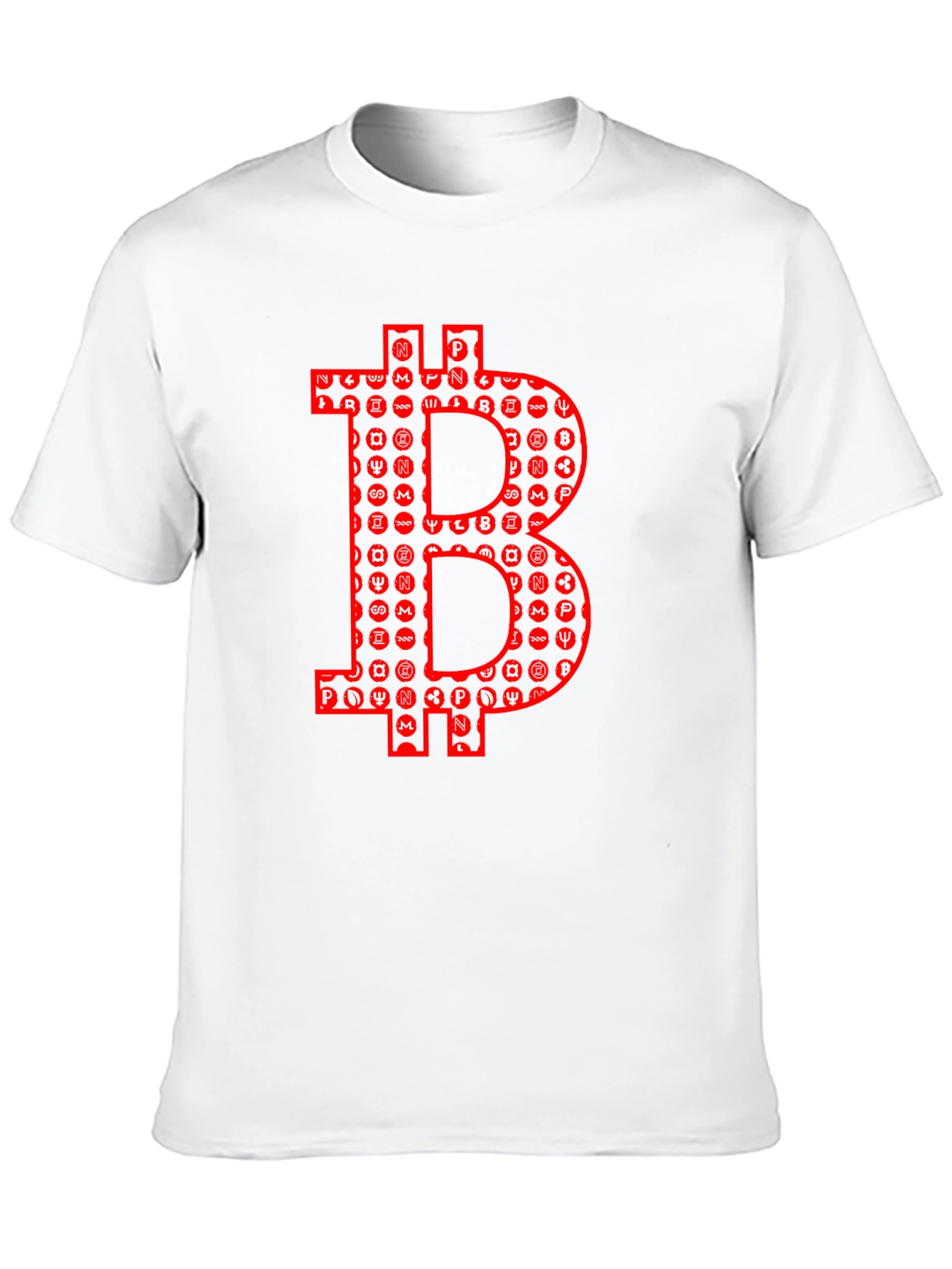 Bitcoin Crypto T-Shirt - Red Bitcoin Symbol Design