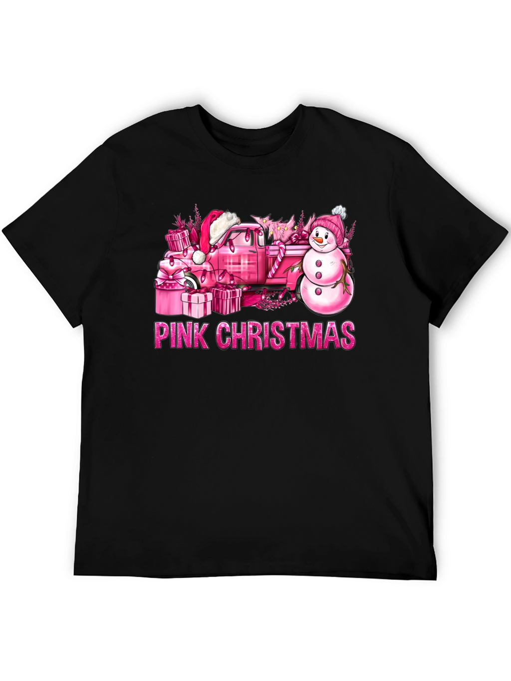 Pink Christmas Truck T-Shirt