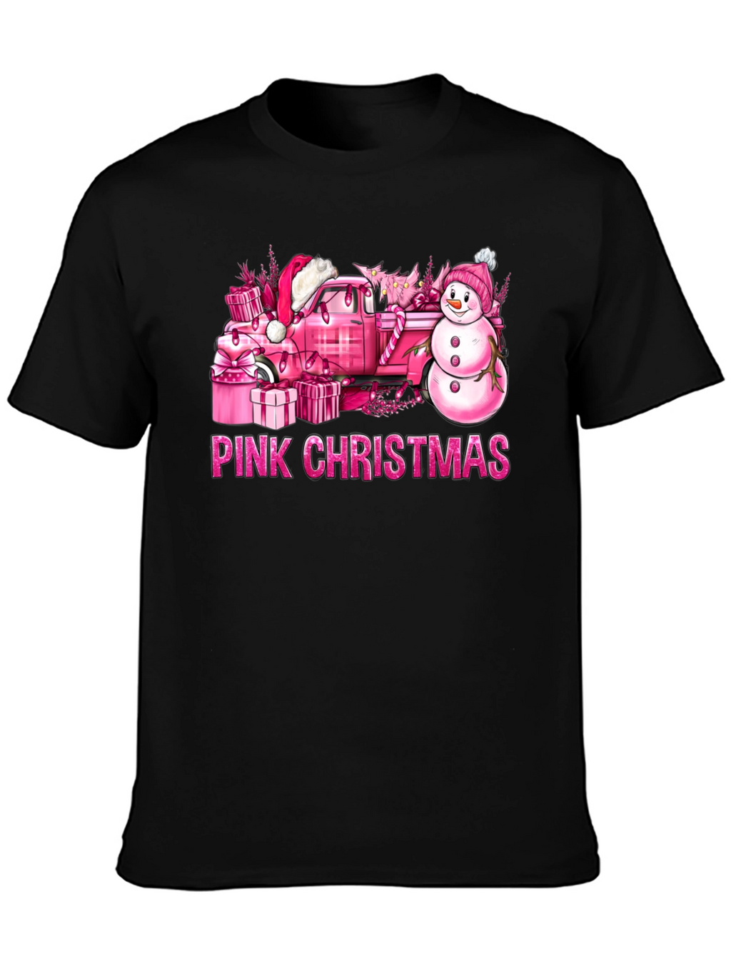 Pink Christmas Truck T-Shirt
