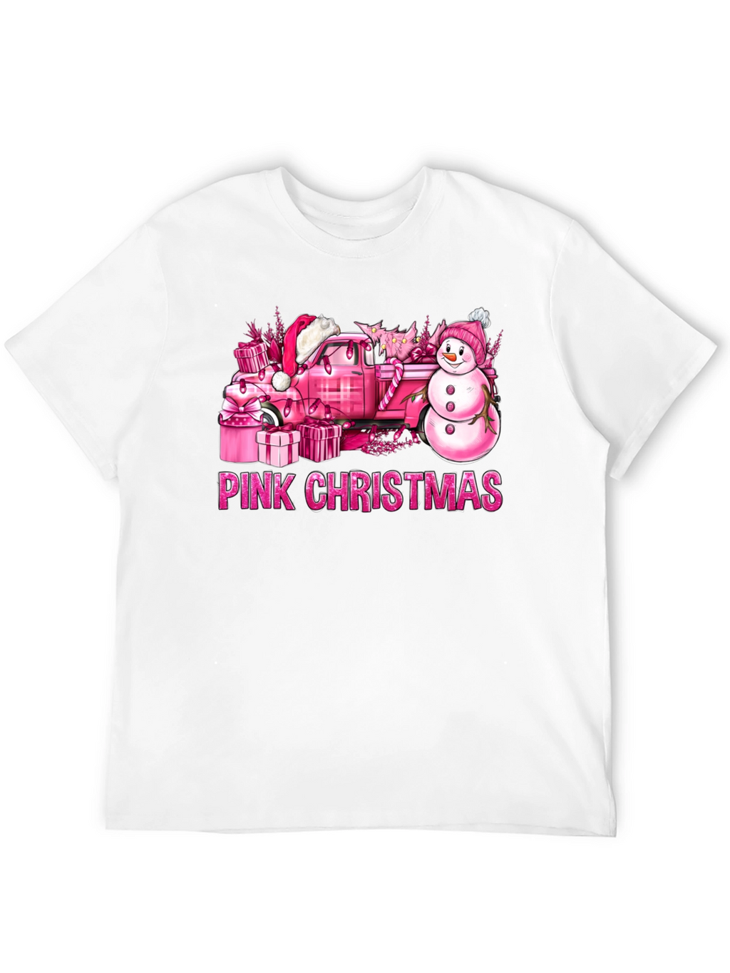 Pink Christmas Truck T-Shirt