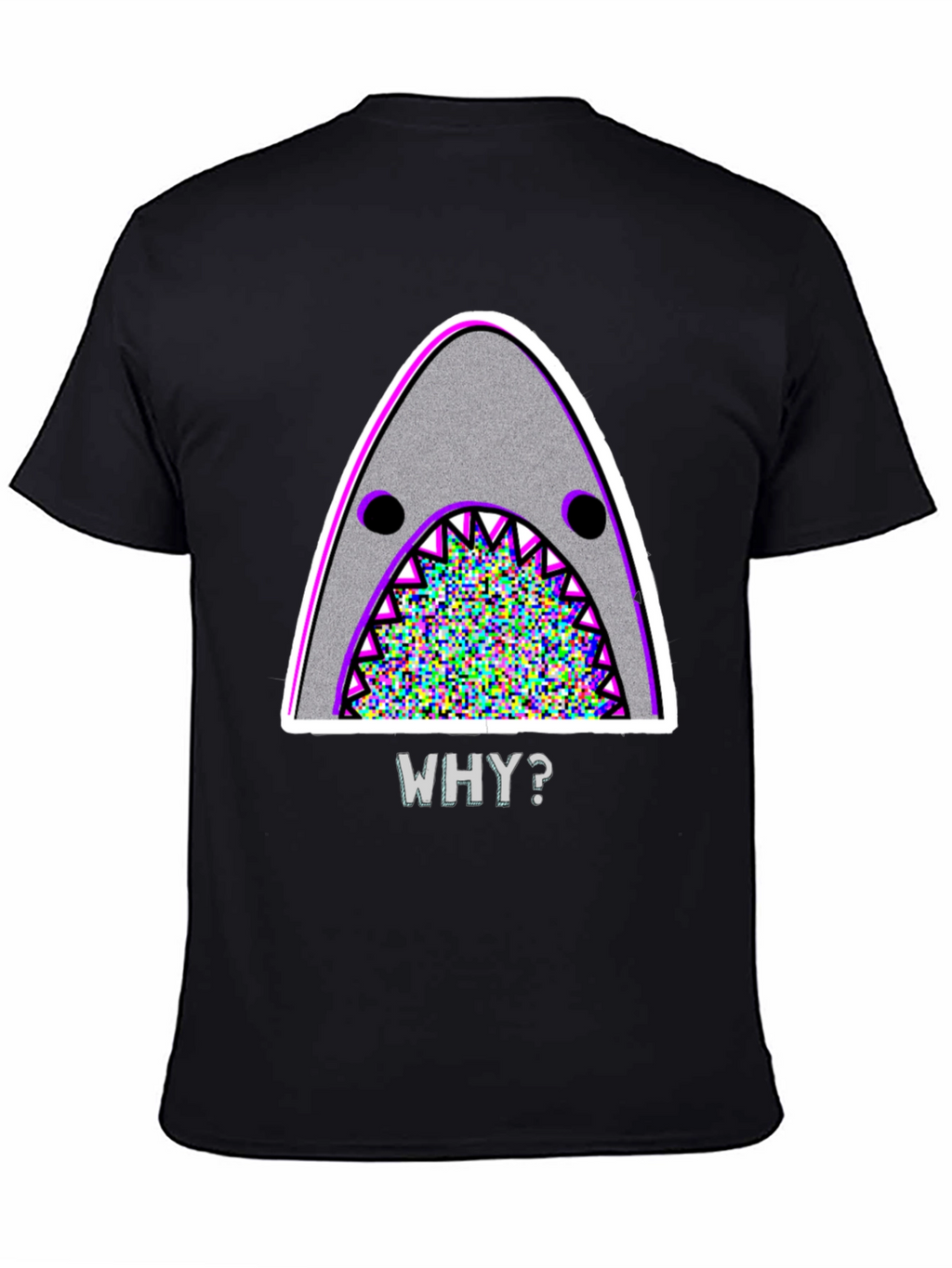 Mens Why? Shark Graphic T-Shirt