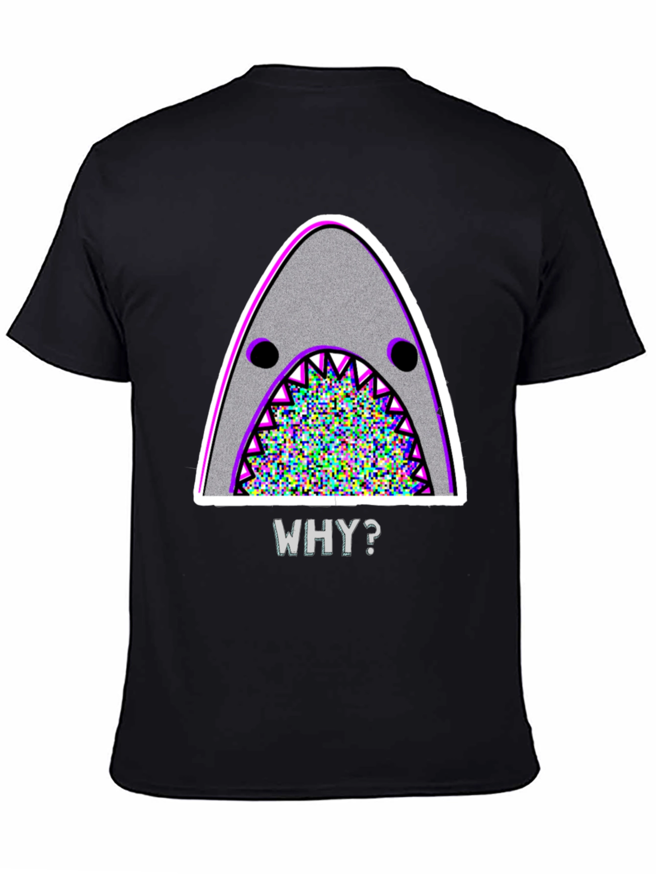 Mens Why? Shark Graphic T-Shirt